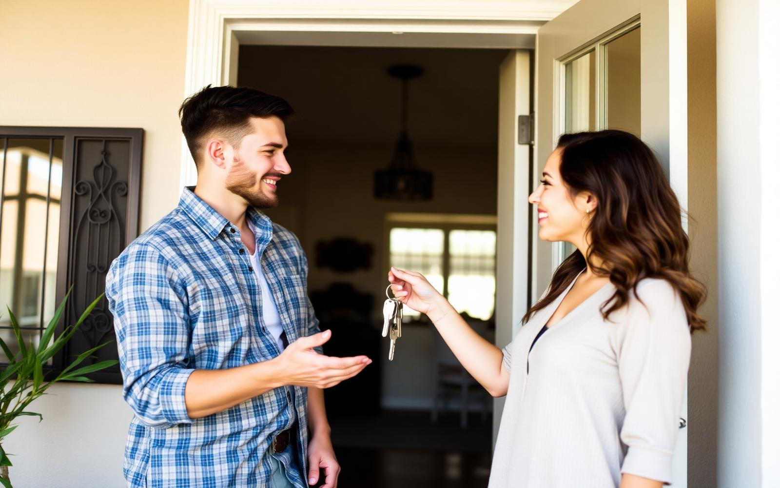 Buyers receiving the keys to their new South Florida home